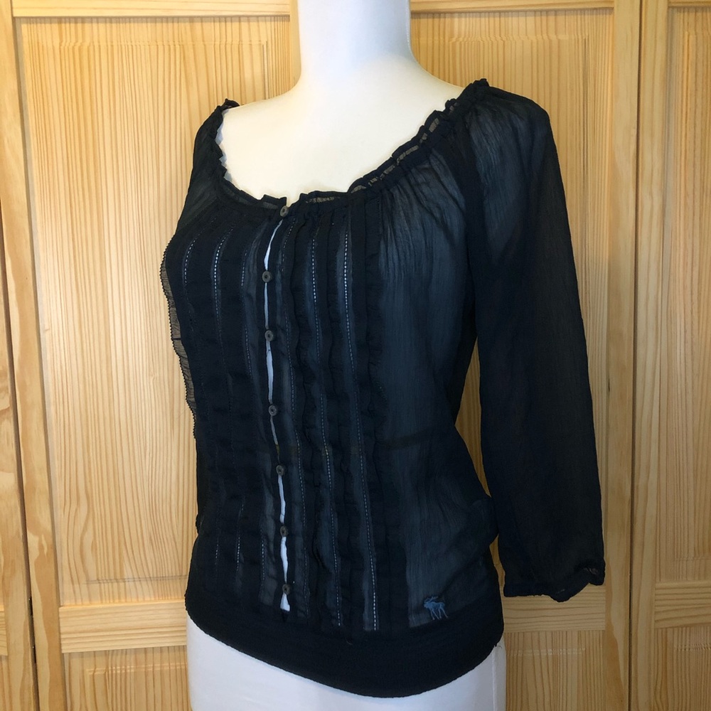 NWOT Hollister Shear Navy Top